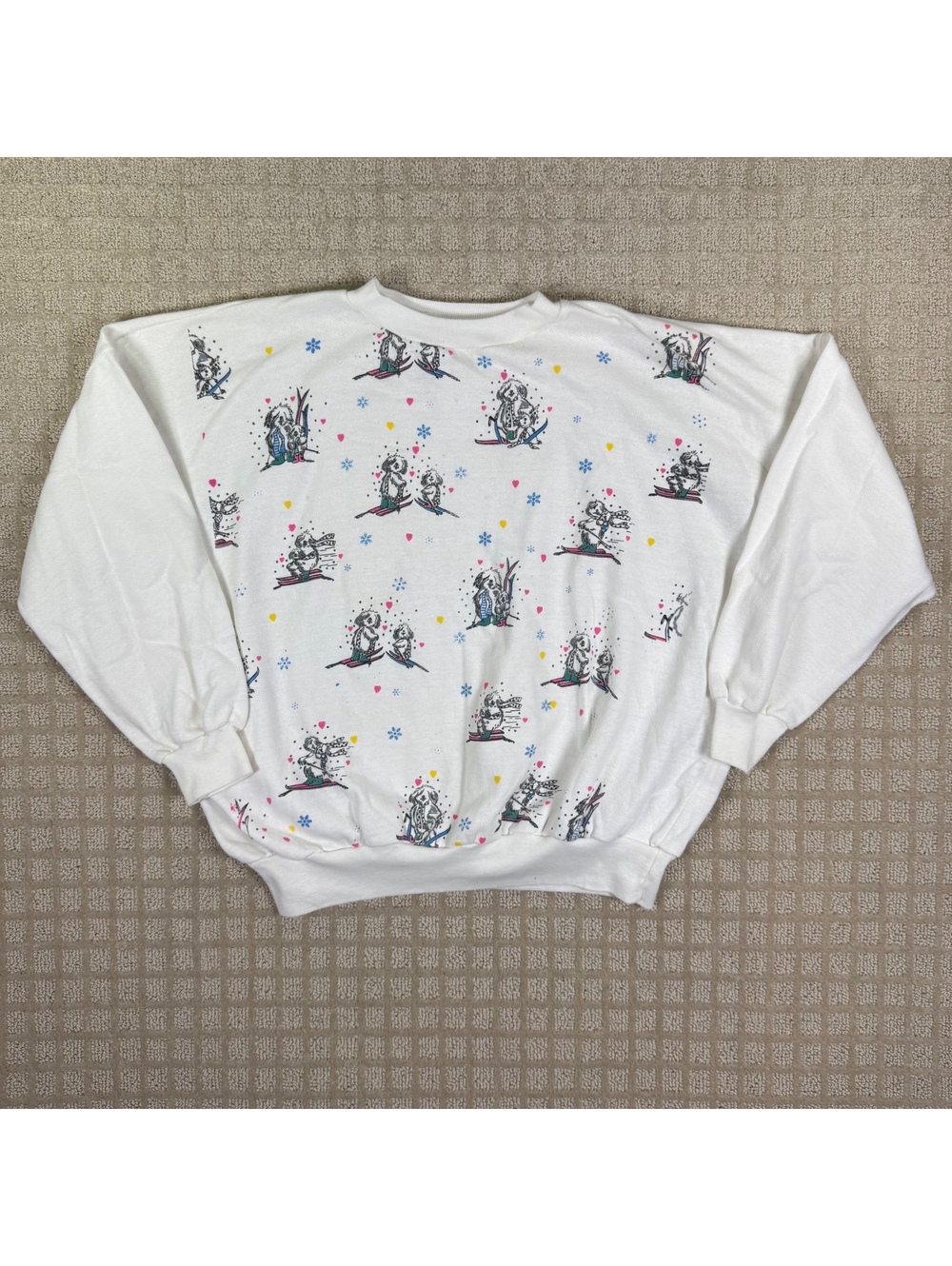Vintage Ski Dogs Winter Sweatshirt Made in Canada XL
